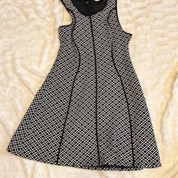 Mossimo Black and White High-Neck A-Line Dress | Sz L - Picture 2 of 5